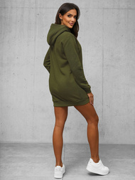 Női kapucnis pulóver khaki OZONEE JS/YS10003/29Z
