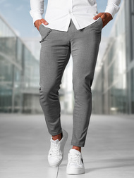 Férfi chino nadrág sötét-szürke OZONEE DJ/3300Z