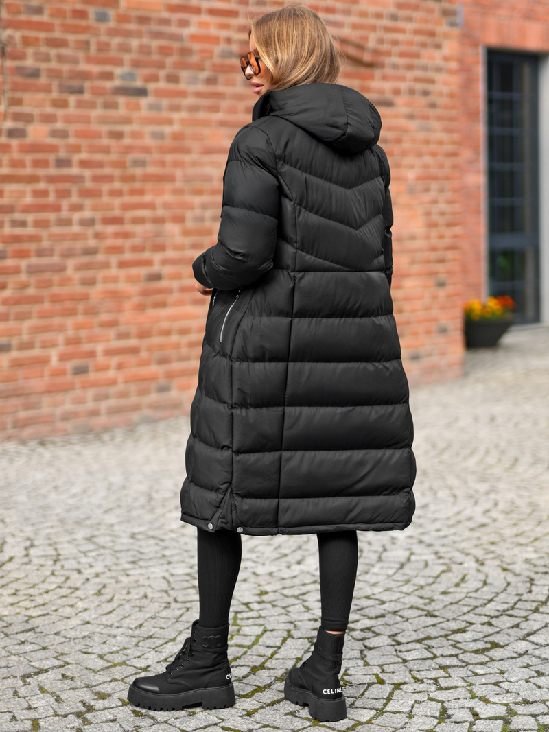 Női téli kabát fekete OZONEE JS/M736/392Z