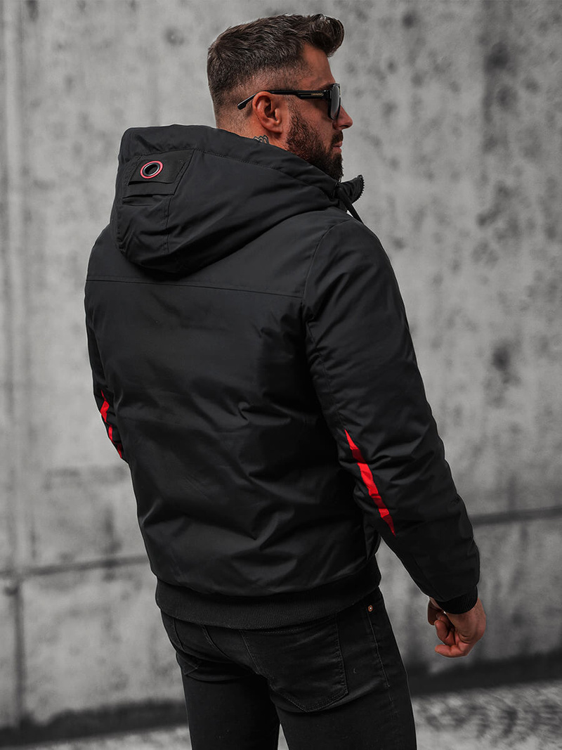 Férfi Steppelt Kabát Fekete OZONEE JS/27M8100