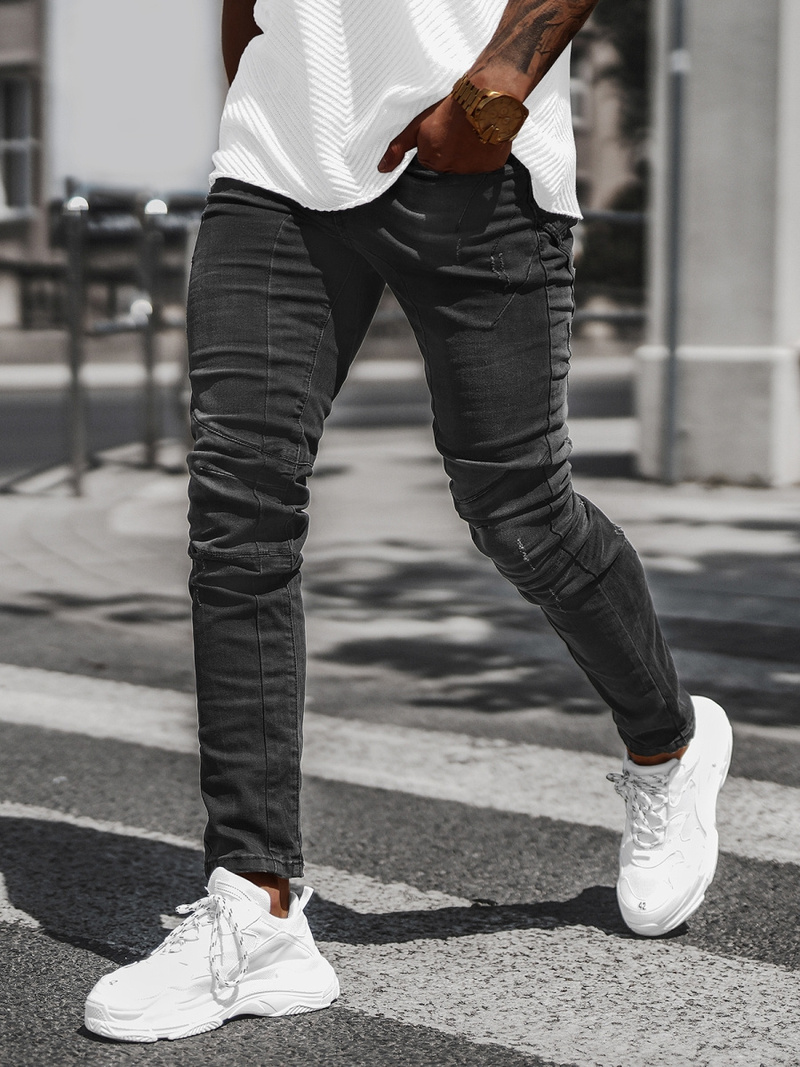 Férfi Farmer Nadrág Fekete OZONEE NB/MP0025N