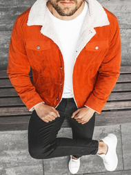 Férfi farmer dzseki narancs OZONEE JB/JP1179/3Z