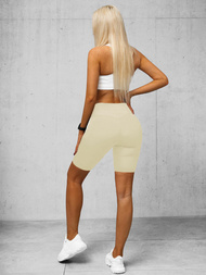 Rövid női leggings ecru OZONEE O/K5-J