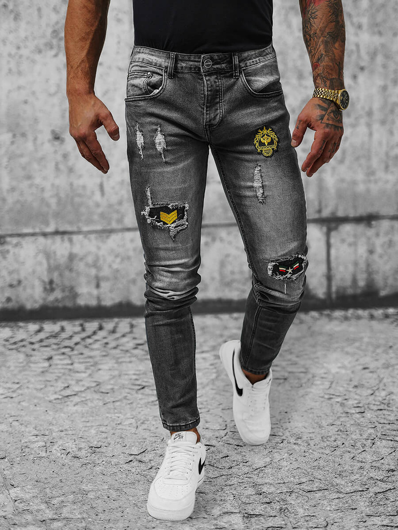 Férfi farmer nadrág szürke OZONEE NB/MP0167G