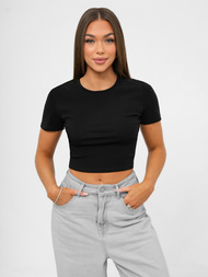 Női polo fekete OZONEE JS/R62564/1
