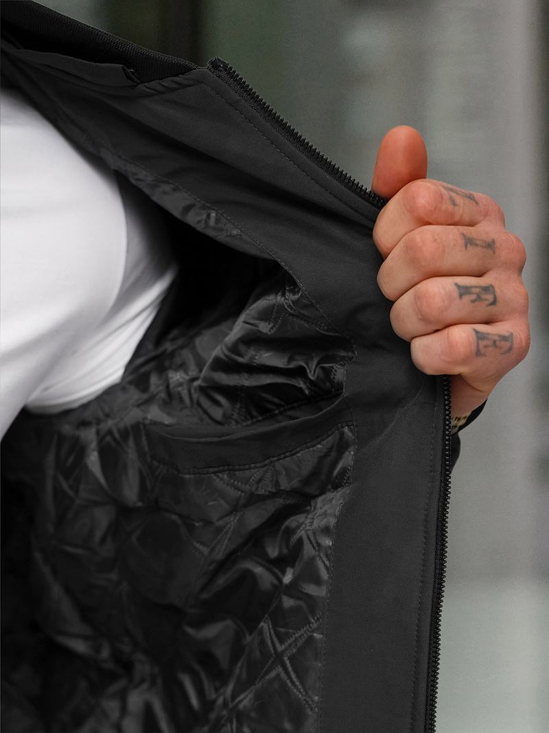 Férfi dzseki fekete OZONEE JS/62M9502/392