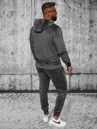 Férfi Melegítő Szett Velúr Grafit OZONEE JS/8C1169/6