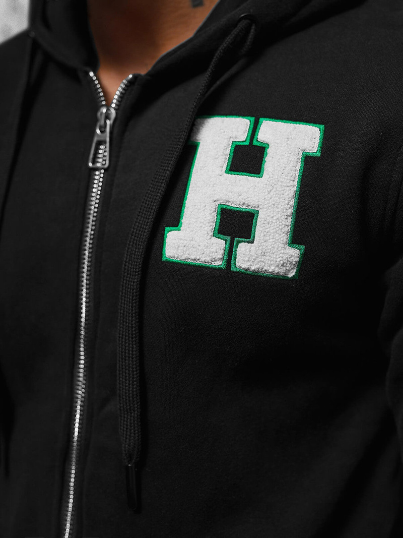 Férfi kapucnis pulóver Fekete OZONEE NB/MF2006