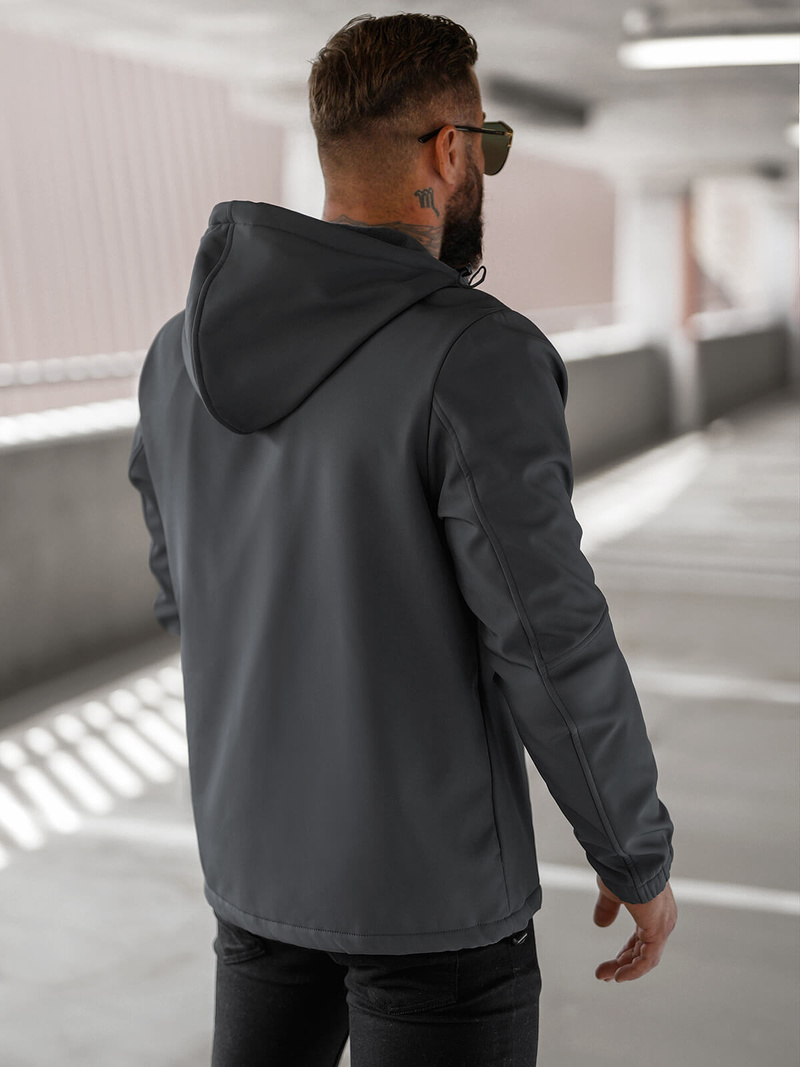 Férfi softshell kabát grafit OZONEE JS/27B6523/5Z