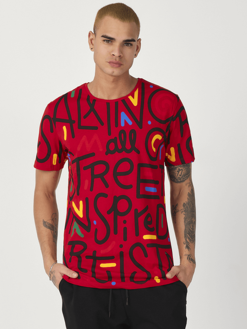 Férfi póló Piros OZONEE MR/21518