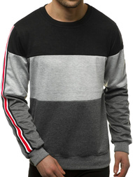 Férfi Melegítő felső Fekete-grafit OZONEE JS/JZ11036