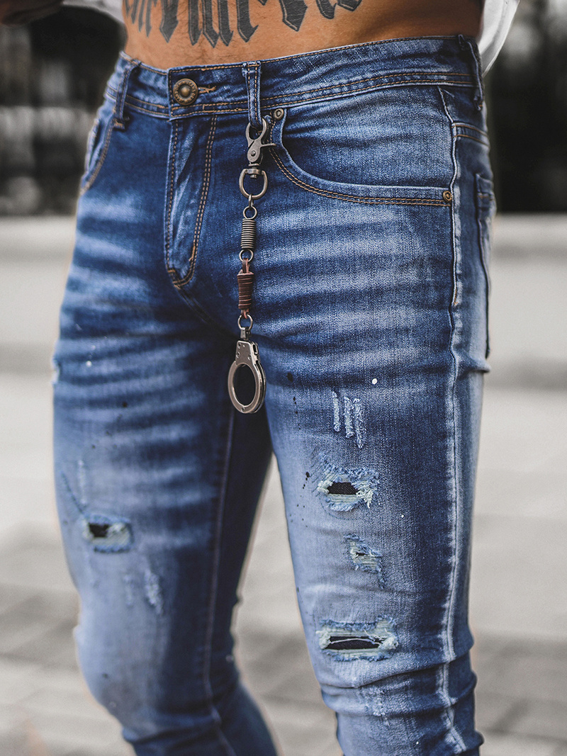 Férfi Farmer Nadrág Kék OZONEE O/BC1059