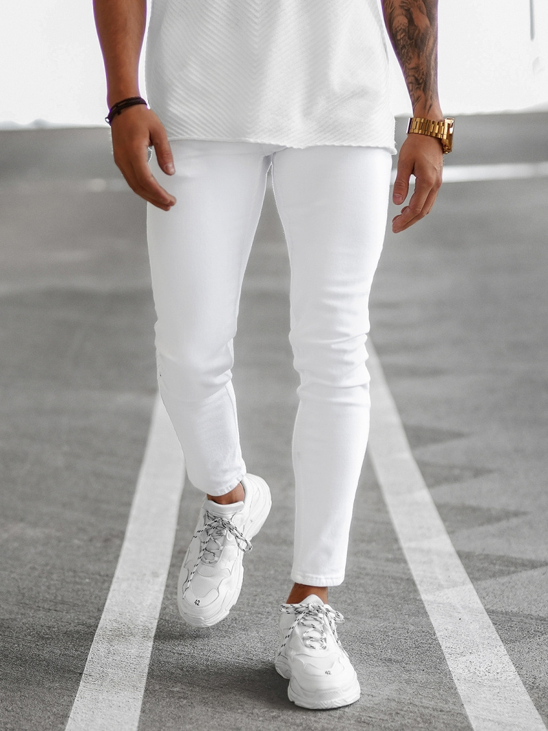 Férfi Farmer Nadrág Fehér OZONEE E/5348/01Z