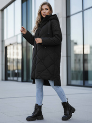 Női téli kabát fekete OZONEE JS/5M3168/392Z