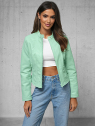 Női Bőrdzseki Mentol OZONEE JS/11Z8127