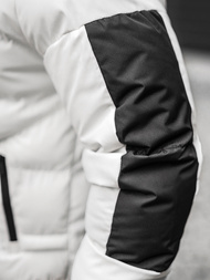 Férfi Steppelt Kabát Fehér OZONEE O/M798