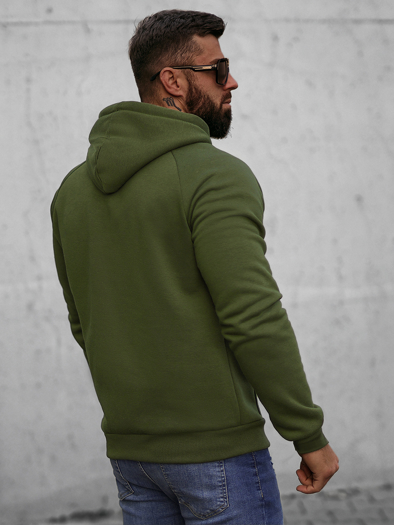 Férfi Kapucnis Pulóver Khaki OZONEE O/8B151/29