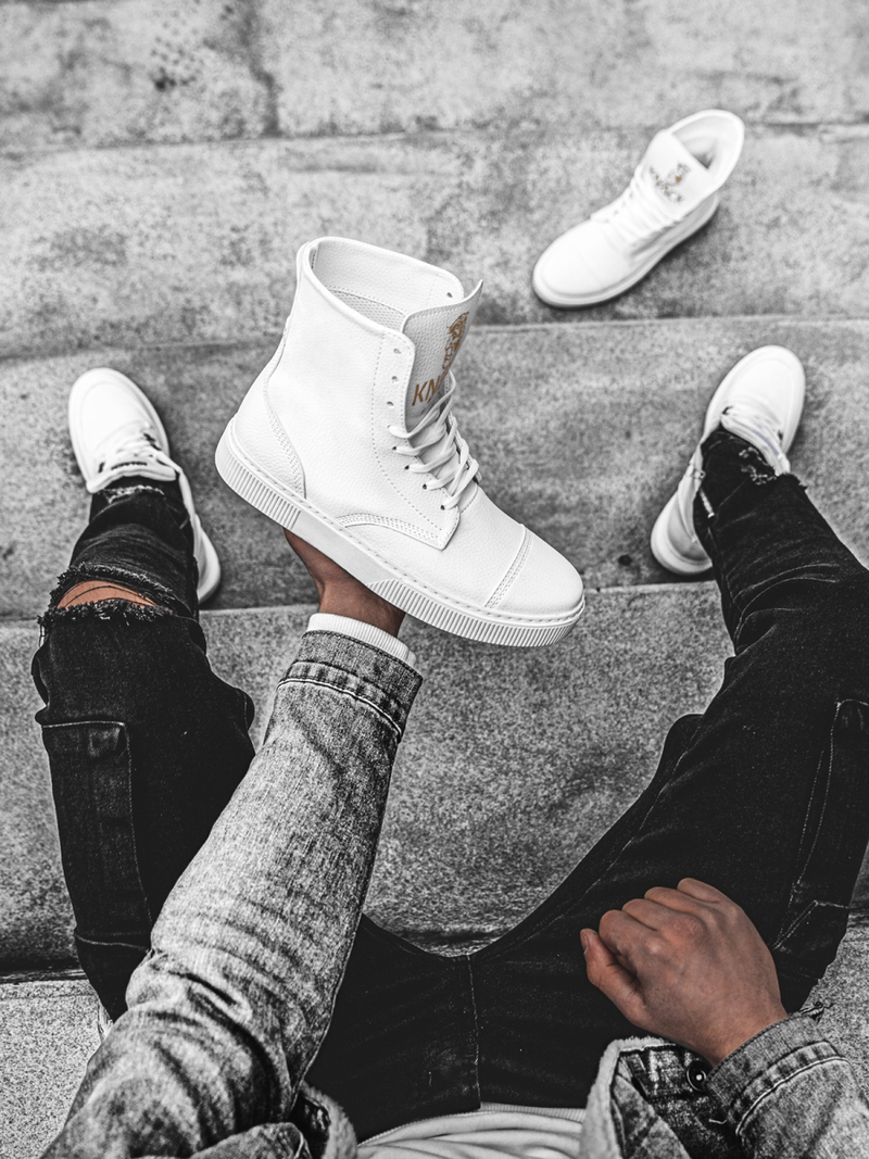 Férfi magasszárú sneakersek Fehér OZONEE KN/022