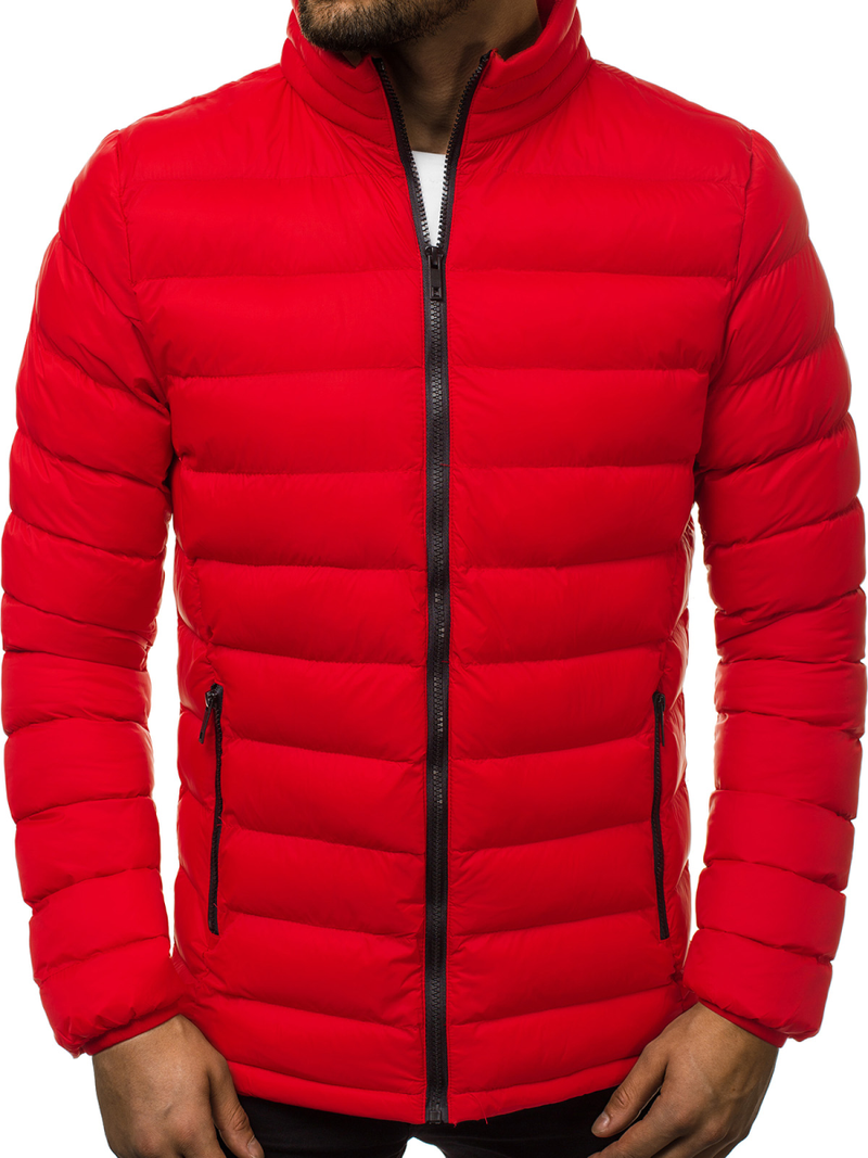 Férfi átmeneti kabát piros OZONEE JB/JP1111