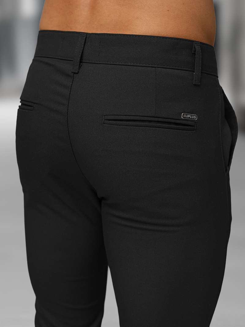Férfi chino nadrág fekete OZONEE DJ/5526Z