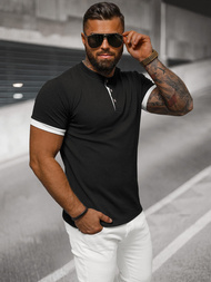 Férfi Póló Fekete OZONEE O/M011