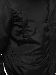 Férfi téli kabát fekete OZONEE JS/2019005