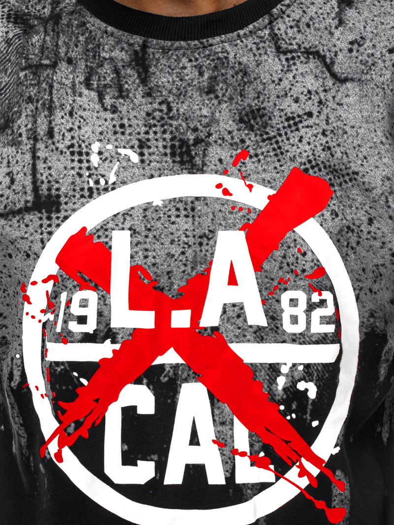 Férfi blúz Fekete OZONEE JS/22053Z