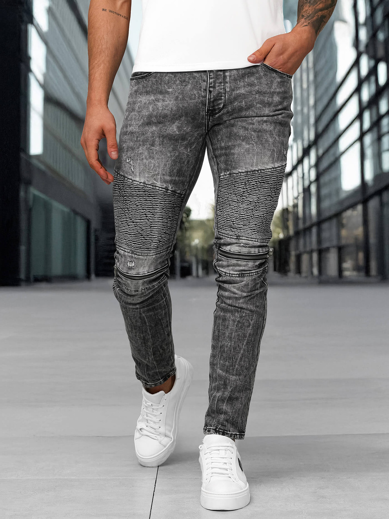 Férfi farmer nadrág fekete OZONEE NB/MP0069NZ