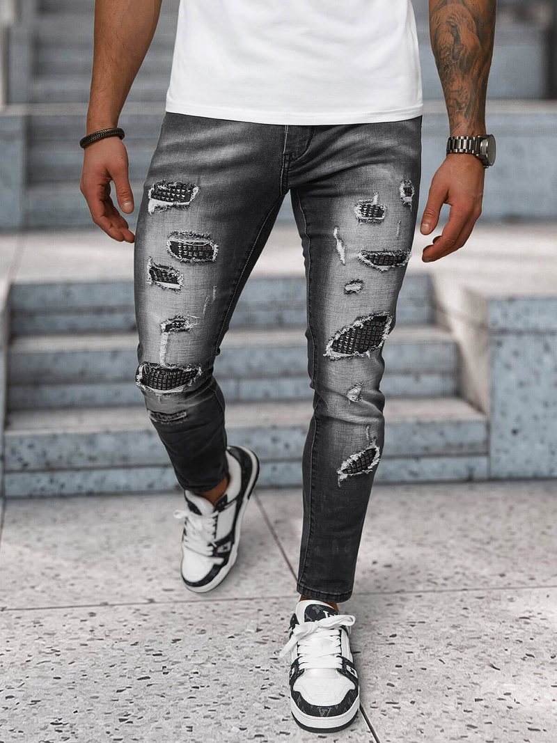 Férfi farmer nadrág fekete OZONEE NB/MP0152N