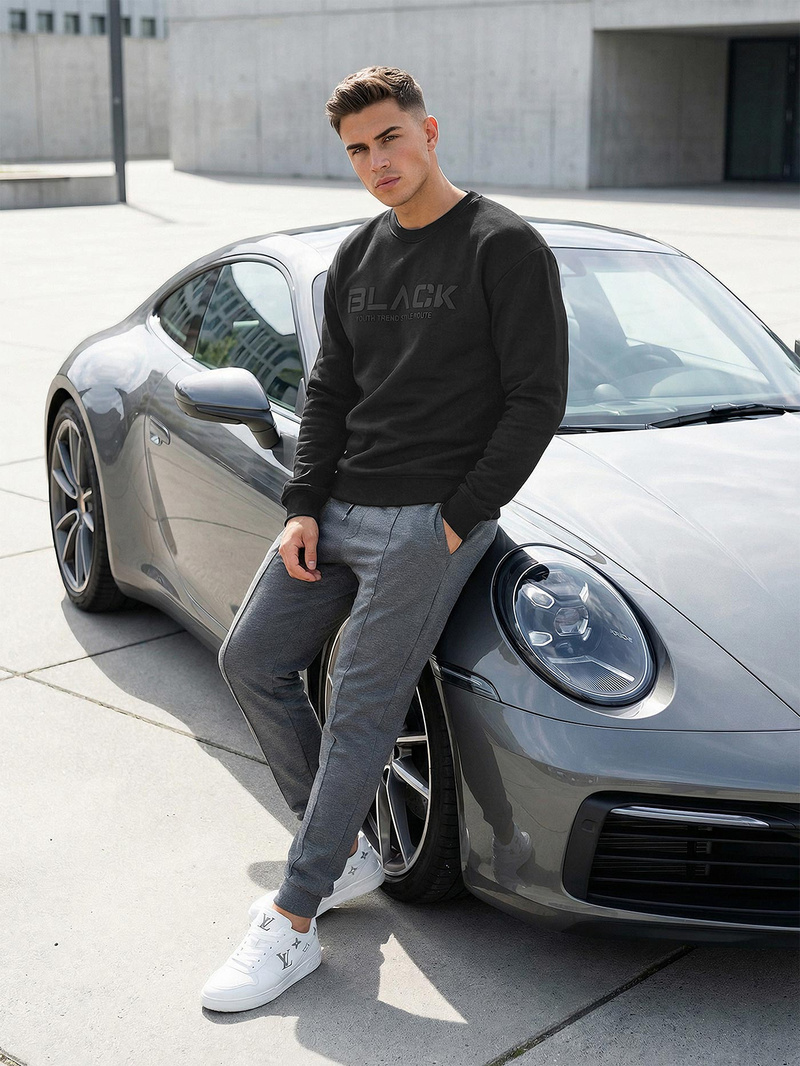 Férfi Melegítő Felső Fekete OZONEE JS/8B1992/3