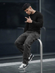 Férfi farmer nadrág grafit OZONEE O/KK2828/5Z