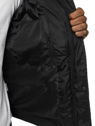 Férfi téli kabát fekete OZONEE JS/2019005