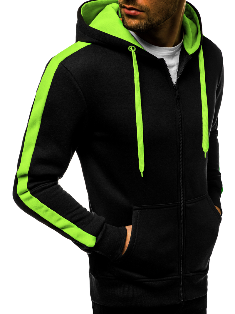 Férfi Melegítő felső Fekete-Akvamarin OZONEE JS/2015