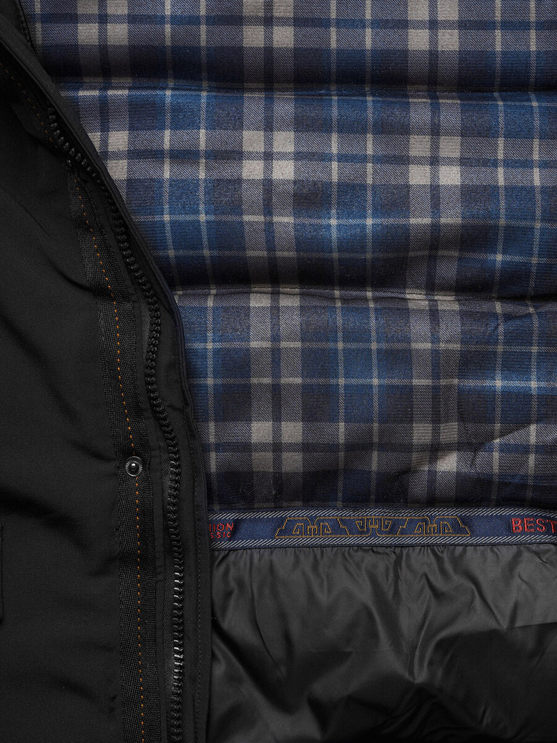 Férfi Steppelt Kabát Fekete OZONEE JS/5M718/392