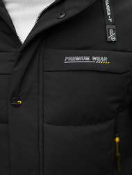 Férfi téli parka kabát fekete OZONEE JS/22M58/392