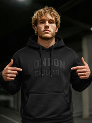 Férfi kapucnis felső fekete OZONEE JS/8B1986/3