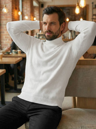 Férfi pulóver fehér OZONEE JS/59B3603/1