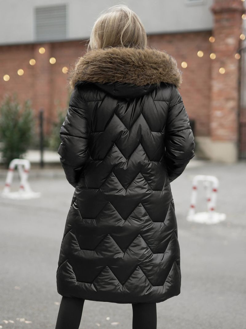 Női téli kabát fekete OZONEE O/5M3229/392Z