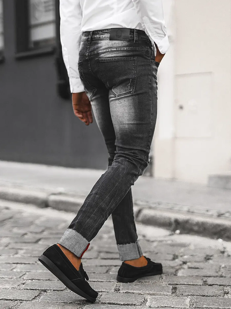 Férfi farmer nadrág fekete OZONEE NB/MP0126N