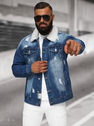 Férfi farmer dzseki SHERPA kék OZONEE NB/MJ502BZ