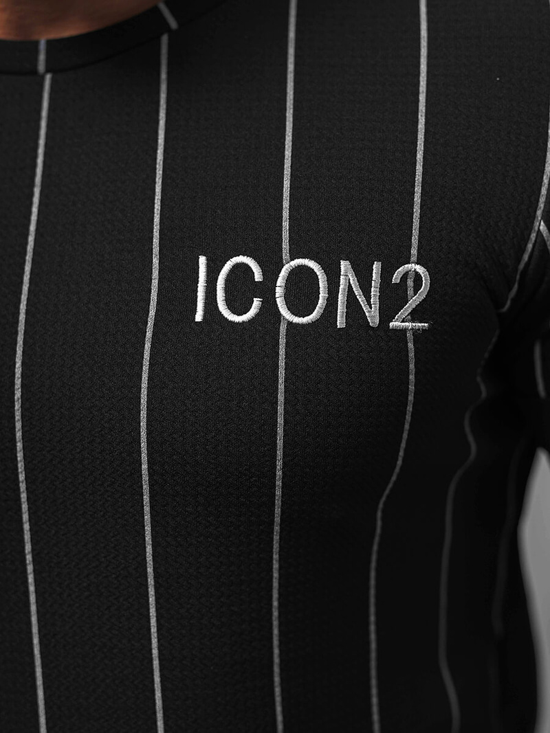 Férfi Póló Fekete OZONEE O/P1116