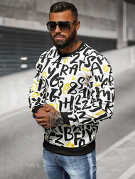 Férfi Pulóver Fehér OZONEE JS/8B1220/1