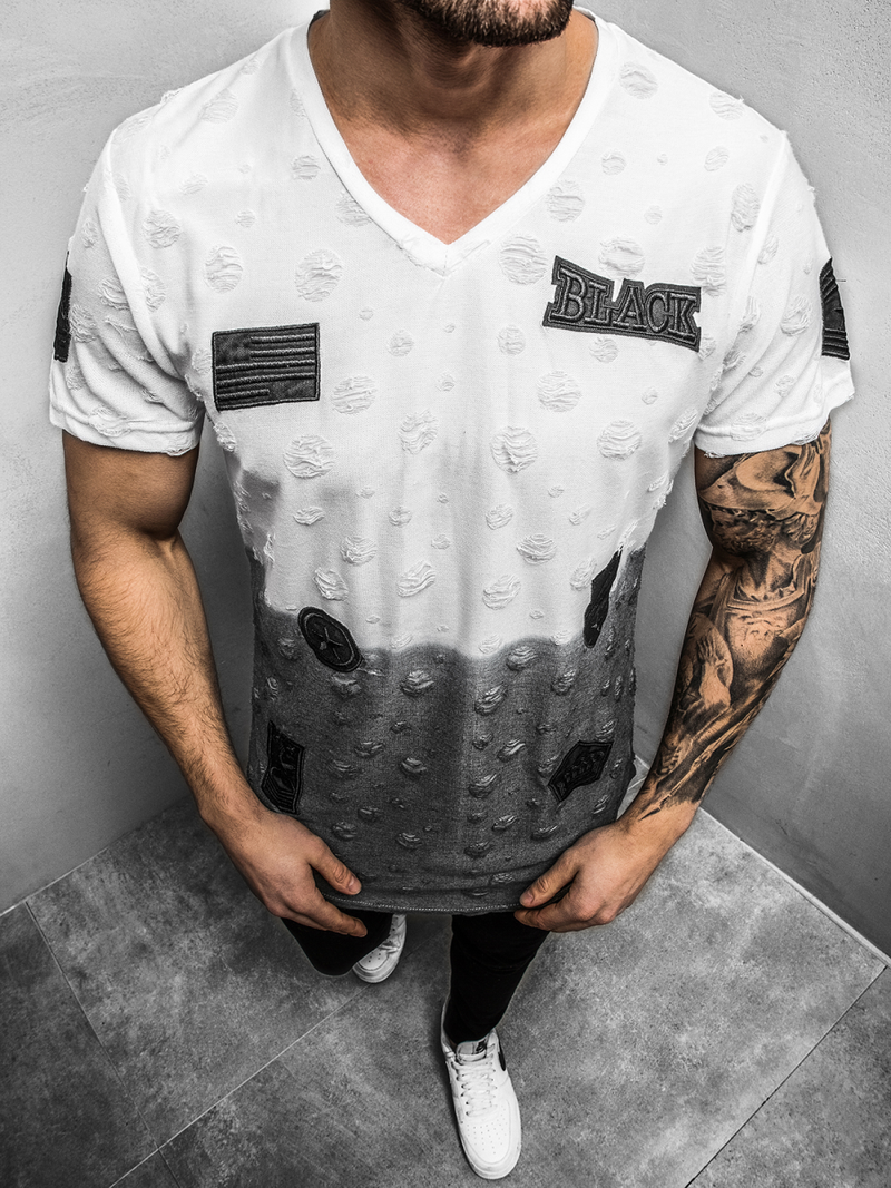 Férfi póló Fehér MJ/318YZ