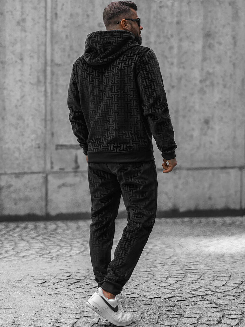 Férfi Melegítő Együttes Fekete OZONEE O/3A81