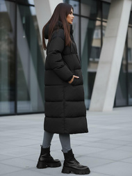 Női téli kabát fekete OZONEE JS/5M3163/392Z