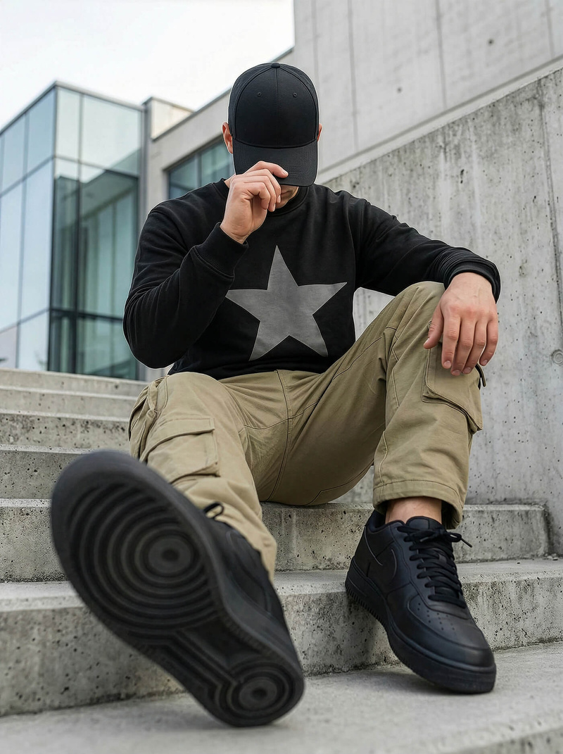 Férfi Melegítő Felső Fekete OZONEE JS/65B3920/3Z