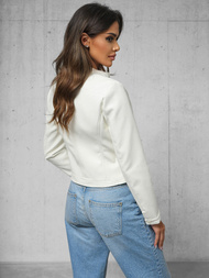 Női Bőrdzseki Ecru OZONEE JS/11Z8127