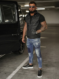 Férfi mellény fekete OZONEE JS/16M9333/392BZ