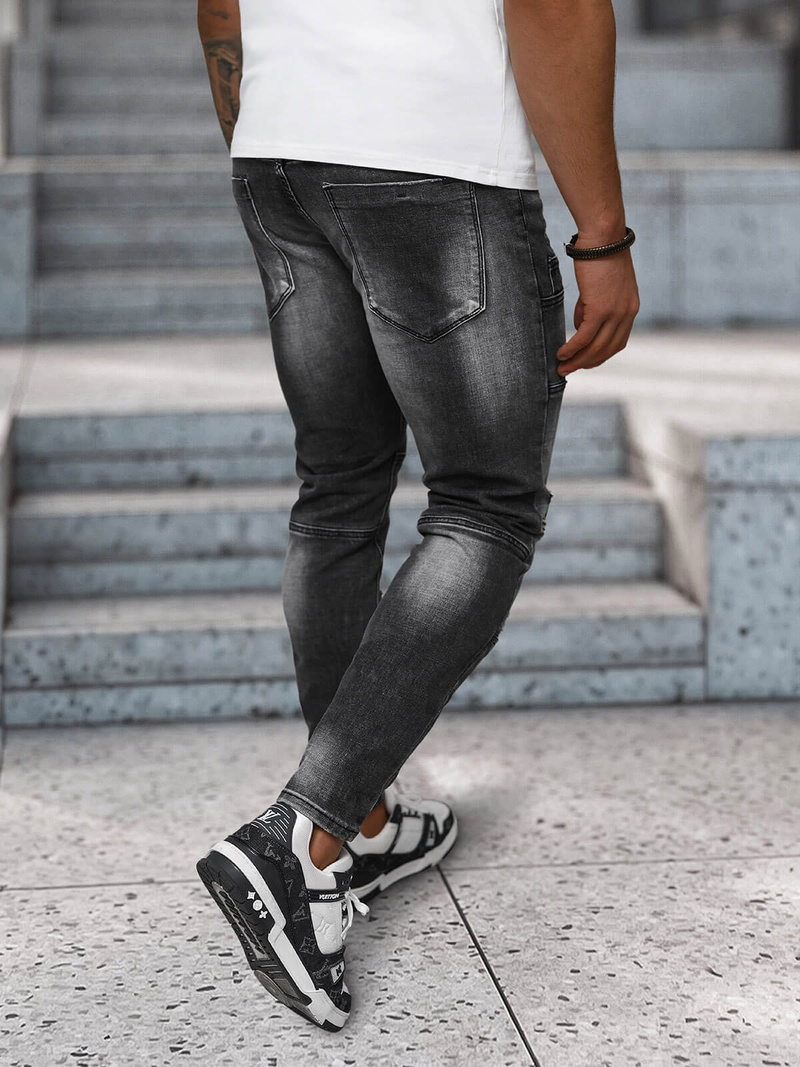 Férfi farmer nadrág fekete OZONEE NB/MP0155N