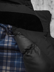 Férfi Steppelt Kabát Fekete OZONEE JS/5M718/392